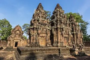 Banteay Srei Temple in Angkor, UNESCO World Heritage Site, Siem Reap Province, Cambodia, Indochina, Southeast Asia, Asia