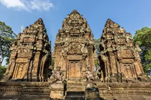 Banteay Srei Temple in Angkor, UNESCO World Heritage Site, Siem Reap Province, Cambodia, Indochina, Southeast Asia, Asia