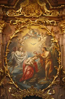 Images Dated 6th April 2010: Baptism of Jesus, Melk Abbey, Lower Austria, Austria, Europe
