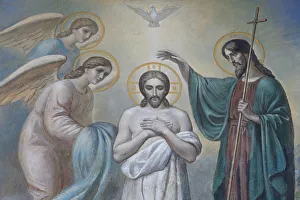 Stereotypical Prints: The Baptism of Jesus, Russian Orthodox church, St. Petersburg, Russia, Europe