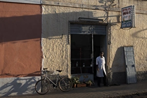 A barbers shop in Asmara, Eritrea, Africa
