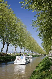 Water Ways Prints: Barges on the Canal du Midi, UNESCO World Heritage Site