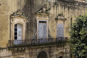 Images Dated 7th March 2008: Baroque balcony, Noto, Sicily, Italy, Europe