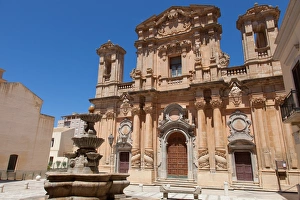 Marsala Prints: The Baroque Church of the Purgatory, Marsala, Sicily, Italy, Europe