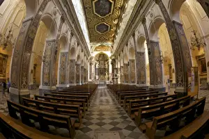 Amalfi Prints: Baroque Nave of Cathedral of St. Andrew (Duomo di San Andreas), Amalfi