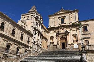 Step Prints: Baroque San Francesco Church, Noto, Sicily, Italy, Europe