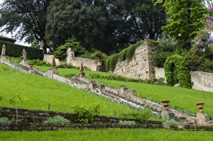 Firenze Prints: Baroque staircase, Giardino Bardini