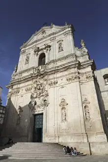 Catholic Prints: The Baroque style Basilica of St. Martin (Basilica San Martino) in Martina Franca