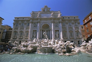 Stone Carving Prints: The Baroque style Trevi Fountain