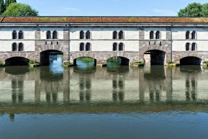 Bas Rhin Department Prints: Barrage Vauban, Strasbourg, Alsace, Bas-Rhin Department, France, Europe