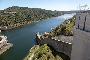 Strong Prints: Barragem do Alqueva dam, part of the multipurpose water management project on the Rio Guadiana river