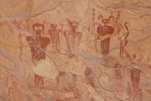 Rock Art Prints: Barrier Style pictographs, Sego Canyon, Utah, United States of America, North America