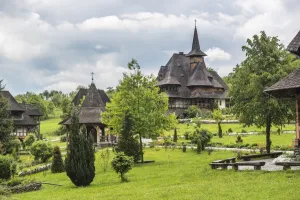 Islamist Prints: Barsana Monastery, one of the Wooden Churches of Maramures, UNESCO World Heritage Site
