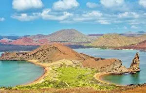 Lush Vegetation Prints: Bartolome Island with Pinnacle Rock
