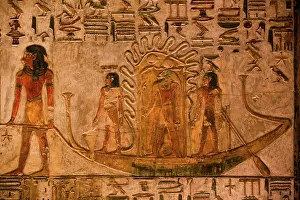 Relief Prints: Bas Relief of Boat, Tomb of Seti I