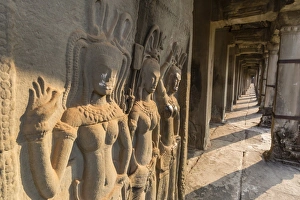 Apsara Prints: Bas-relief carvings of Apsara, Angkor Wat