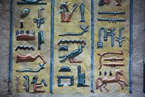 Pharaoh Prints: Bas Relief of Hieroglyphics, Tomb of Prince Amenherkhepshef (Amenkopshef)