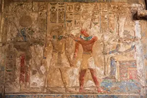 Bas Relief, Luxor Temple, UNESCO World Heritage Site, Luxor, Egypt, North Africa, Africa
