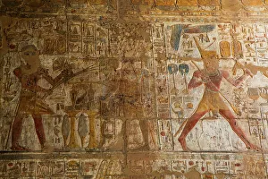 Hieroglyphics Prints: Bas Relief of Rameses II, Luxor Temple
