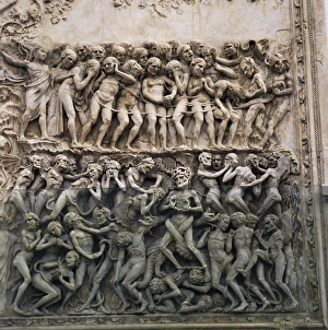 Bas reliefs of episodes from the Testament by Martini