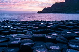 Ulster Prints: Basalt columns at the Giants Causeway, UNESCO World Heritage Site, County Antrim