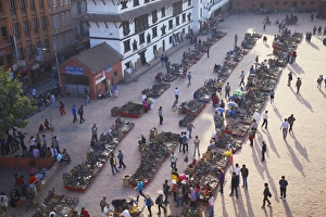 Outdoor Market Prints: Basantapur Square, Durbar Square, UNESCO World Heritage Site, Kathmandu, Nepal, Asia