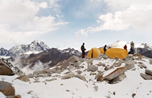 La Paz Prints: Base camp on Huayna Potosi, Cordillera Real, Bolivia, South America