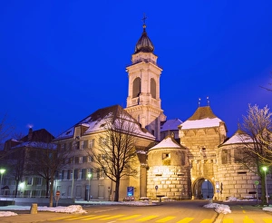 City Gate Prints: Baseltor city gate and St. Ursen Cathedral, Solothurn, Switzerland, Europe