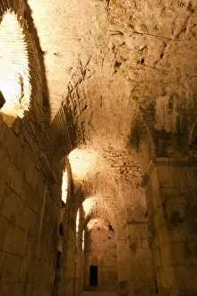 Images Dated 4th August 2010: Basement halls, Diocletians Palace, UNESCO World Heritage Site, Split