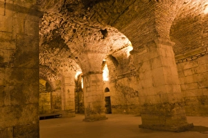 Images Dated 4th August 2010: Basement halls, Diocletians Palace, UNESCO World Heritage Site, Split