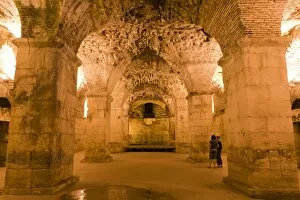 Images Dated 4th August 2010: Basement halls, Diocletians Palace, UNESCO World Heritage Site, Split