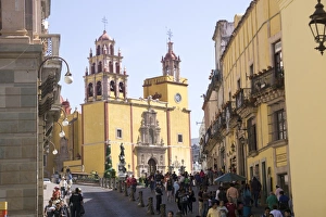 Guanajuato Prints: Basilica Collegiata de Nuestra Signora, Guanajuato, UNESCO World Heritage Site, Mexico