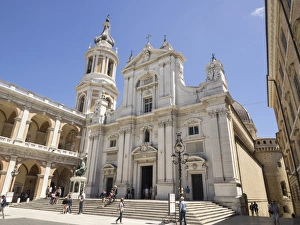 Portico Prints: Basilica della Santa Casa, Piazza della Madonna, pilgrimage town of Loreto, Le Marche