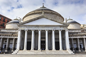 Neoclassical Prints: Basilica di San Francesco di Paola, in the cobbled square of Piazza del Plebiscito