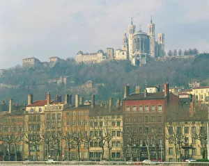 Basilica Prints: Basilica Notre Dame de Fourviere, Lyon, Rhone Alpes, France, Europe