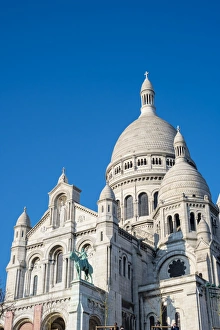 Montmartre Prints: Basilica of Sacre Coeur, Montmartre, Paris, France, Europe