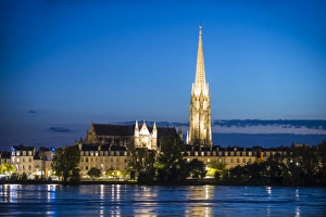 Aquitaine Prints: Basilica Sain-Michel on the Garonne River, Bordeaux, Aquitaine, France, Europe