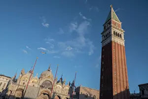 Campanile Prints: The Basilica of St Mark's and Campanile ( bell tower)