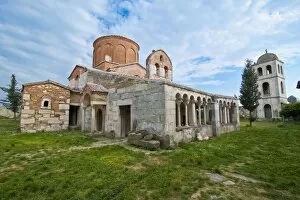 Basillica in the Roman ruins of Apolonia, Albania, Europe