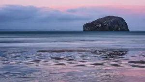 Scottish Prints: Bass Rock at sunset, Scotland, United Kingdom, Europe