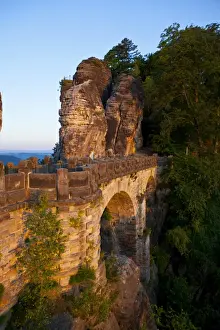 Saxon Switzerland Prints: The Bastei, Saxon Switzerland, Saxony, Germany, Europe