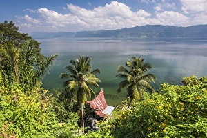 Lake Toba Prints: Batak Houses at Lake Toba (Danau Toba)