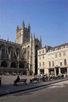 Bath Abbey, Bath, UNESCO World Heritage Site, Avon, England, United Kingdom, Europe