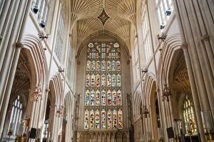 Avon Collection: Bath Abbey interior, Bath, UNESCO World Heritage Site, Avon and Somerset, England, United Kingdom