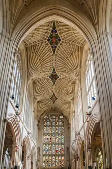 Gothic Prints: Bath Abbey interior, Bath, UNESCO World Heritage Site