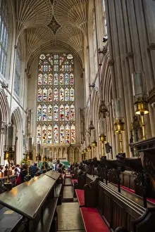Gothic Prints: Bath Abbey interior, Bath, UNESCO World Heritage Site