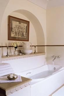 Room Prints: Bathroom detail in one of the en-suite guest bedrooms