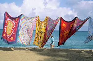 Images Dated 29th August 2008: Batiks on line on the beach