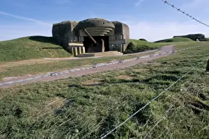Military Prints: Battery casemate on D-Day coast, dating from Second World War, Longues sur Mer