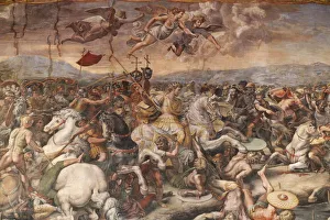 Stereotypical Prints: The Battle of the Milvian Bridge in the Hall of Constantine, 1613, by Raphael
